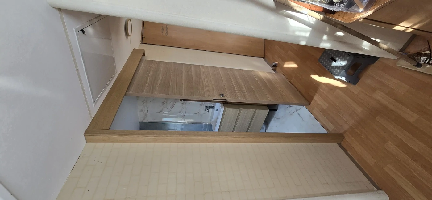 Modification d'une chambre de mobil-home en salle d'eau, Talmont Saint Hilaire